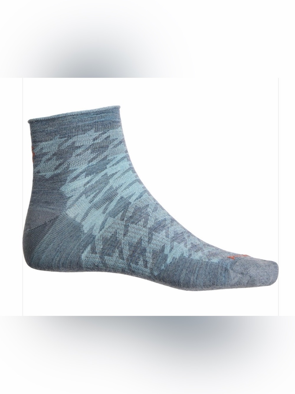 SmartWool XL Everyday Houndstooth Pewter Blue  Merino Wool Blend Ankle Socks